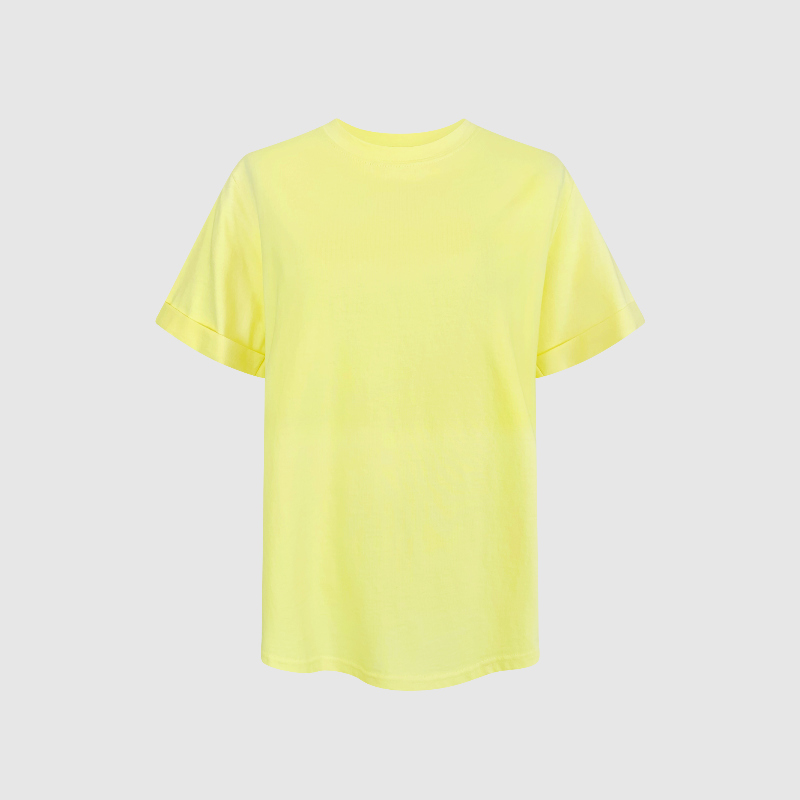 반팔 티셔츠 옐로우 색상 이미지-S5L1