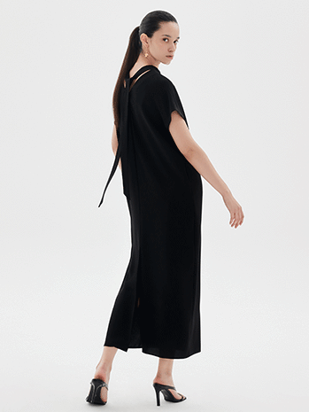 [sale] Tie back Dress (black)