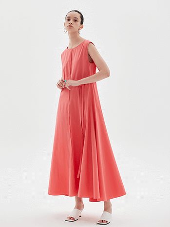 [sale] Summer line belt Dress (pink)