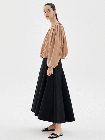 [sale] Daily full skirt (black)