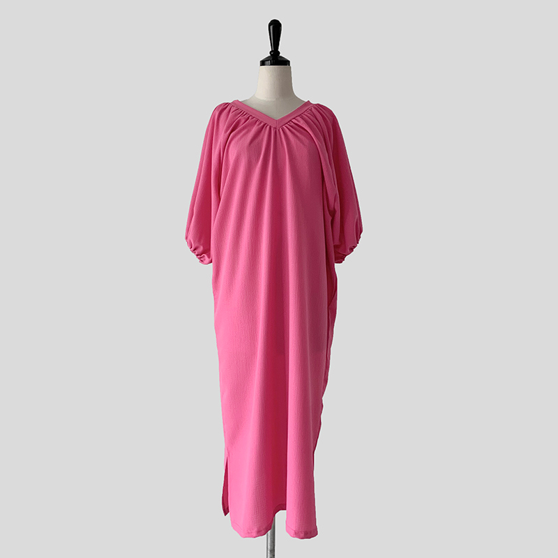 긴 드레스 핑크 색상 이미지-S1L15