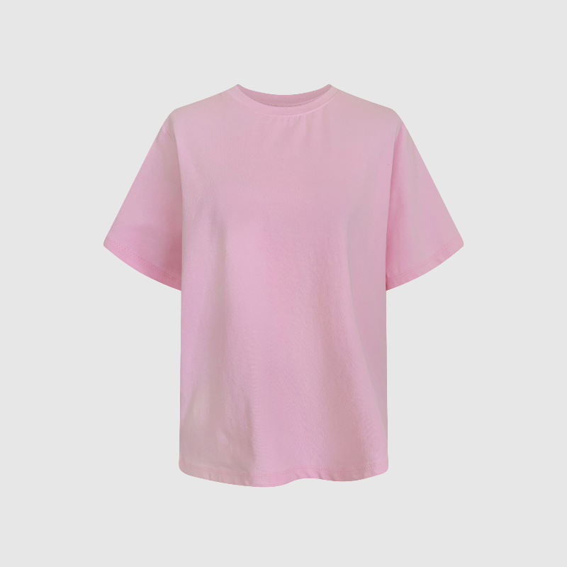 반팔 티셔츠 베이비핑크 색상 이미지-S1L37
