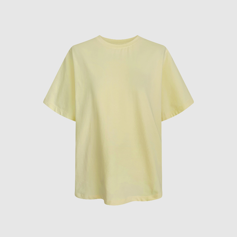 반팔 티셔츠 아이보리 색상 이미지-S1L36