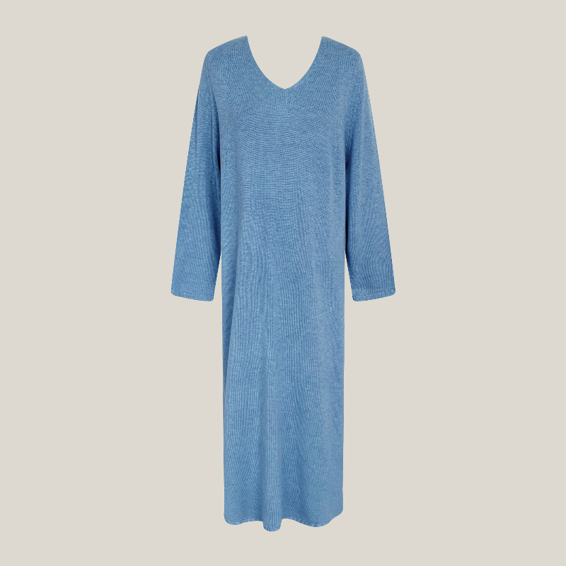 긴 드레스 블루 색상 이미지-S1L28
