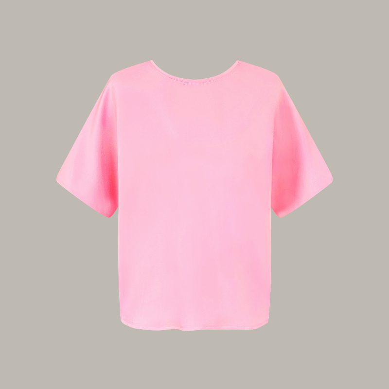 반팔 티셔츠 베이비핑크 색상 이미지-S6L15